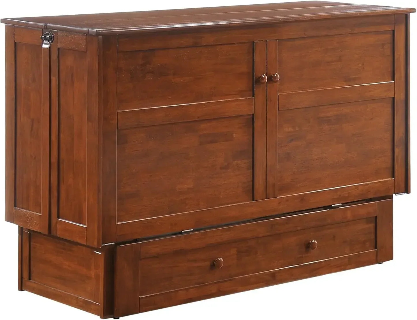 Murphy Cabinet Bed With Mattress Wood Frame