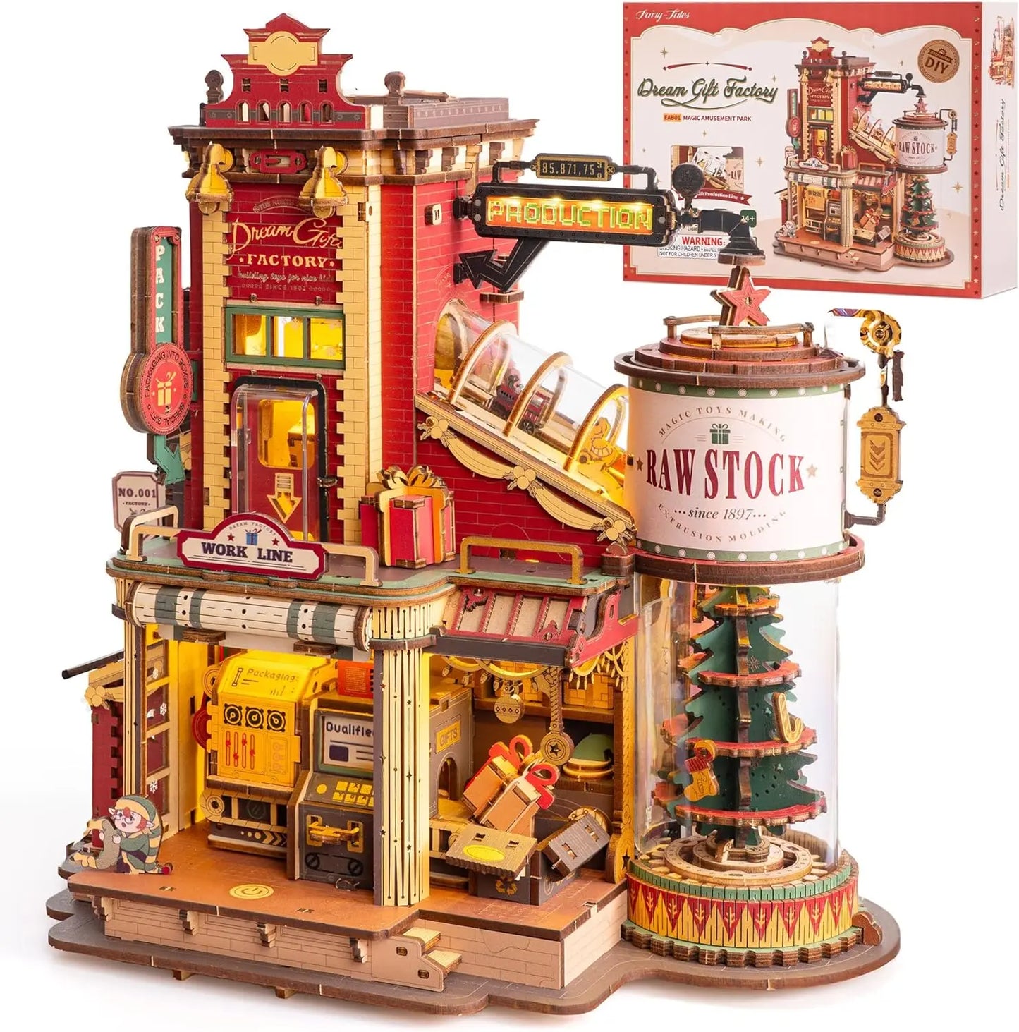 Robotime Rokr Wooden Music Box Christmas Dream Gift