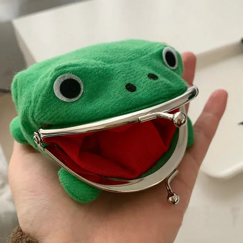 NONECN Frog Coin Purse Cartoon Wallet Fluff Clutch Coin Holder