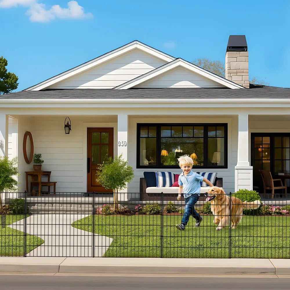 Dafify 20 Panels No Dig Decorative Garden Fence With Gate