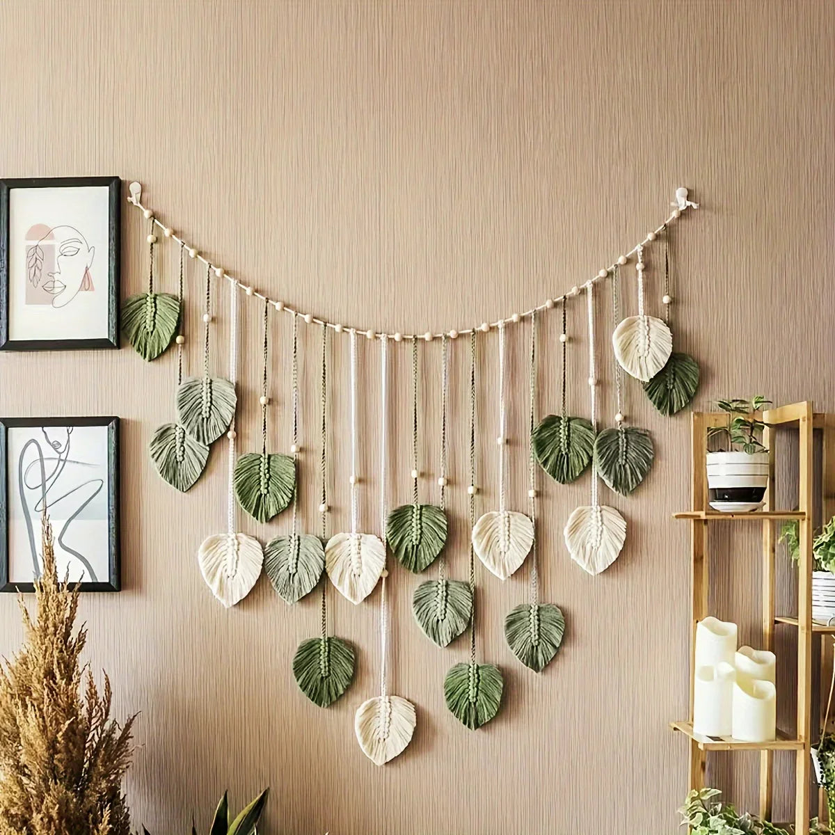 Modern Woven Wall Decor Bohemian Style Feathers Gift