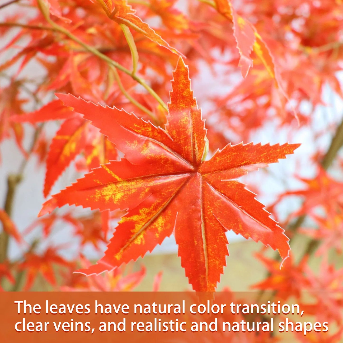 Twister Autumn Maple Artificial Tree In Pot Home Decor