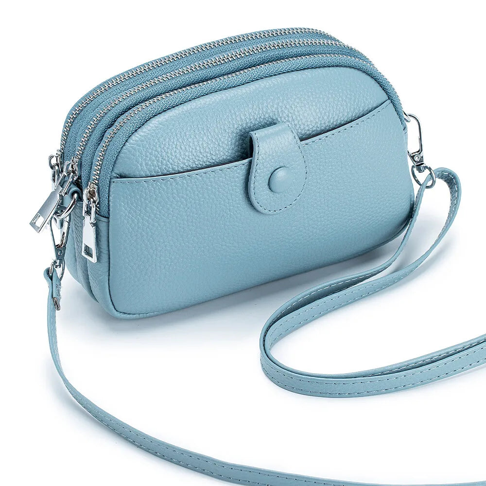 NONECN Women's Crossbody Bag PU Leather Wallet Zipper