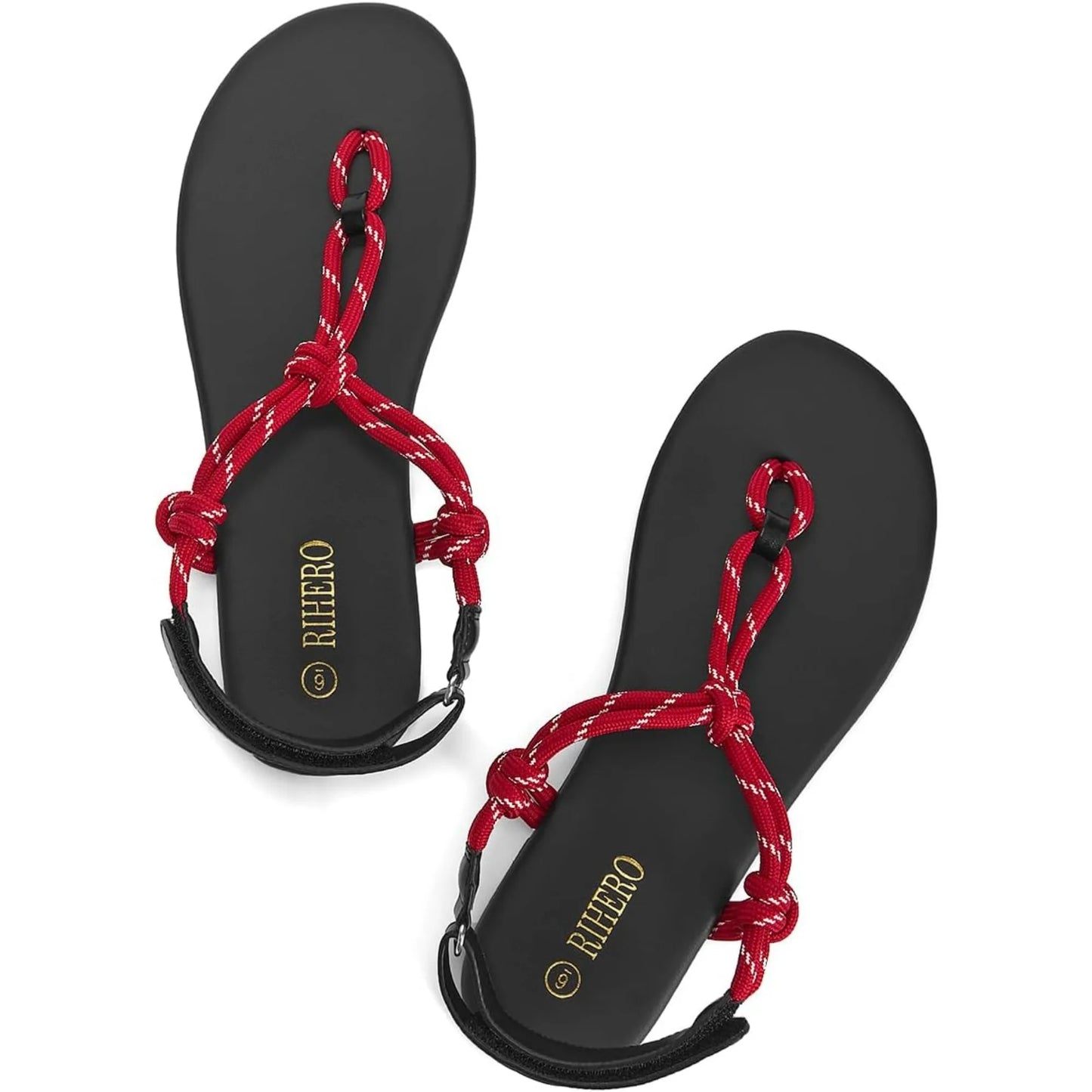 Rope Thong Sandals For Women Ankle Strap Beach Flip Flops