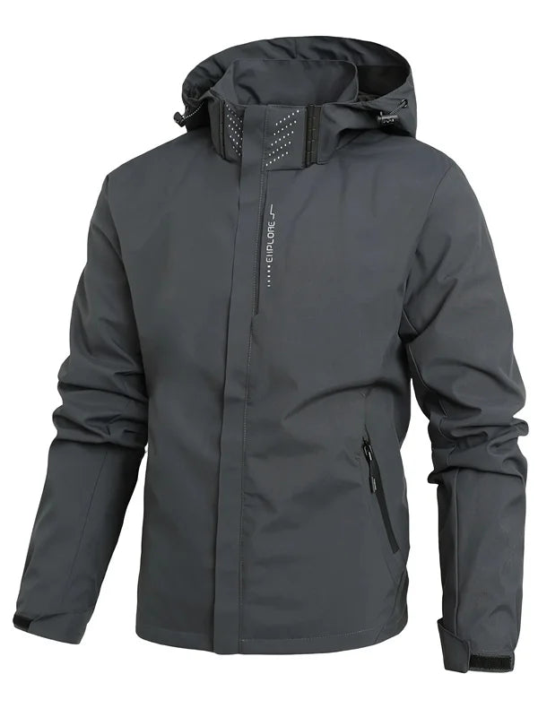 Lightweight Waterproof Hooded Rain Jacket For Men Outdoor Windproof