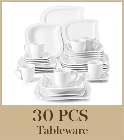 MALACASA Porcelain Dinner Set Tableware Service For Home Use