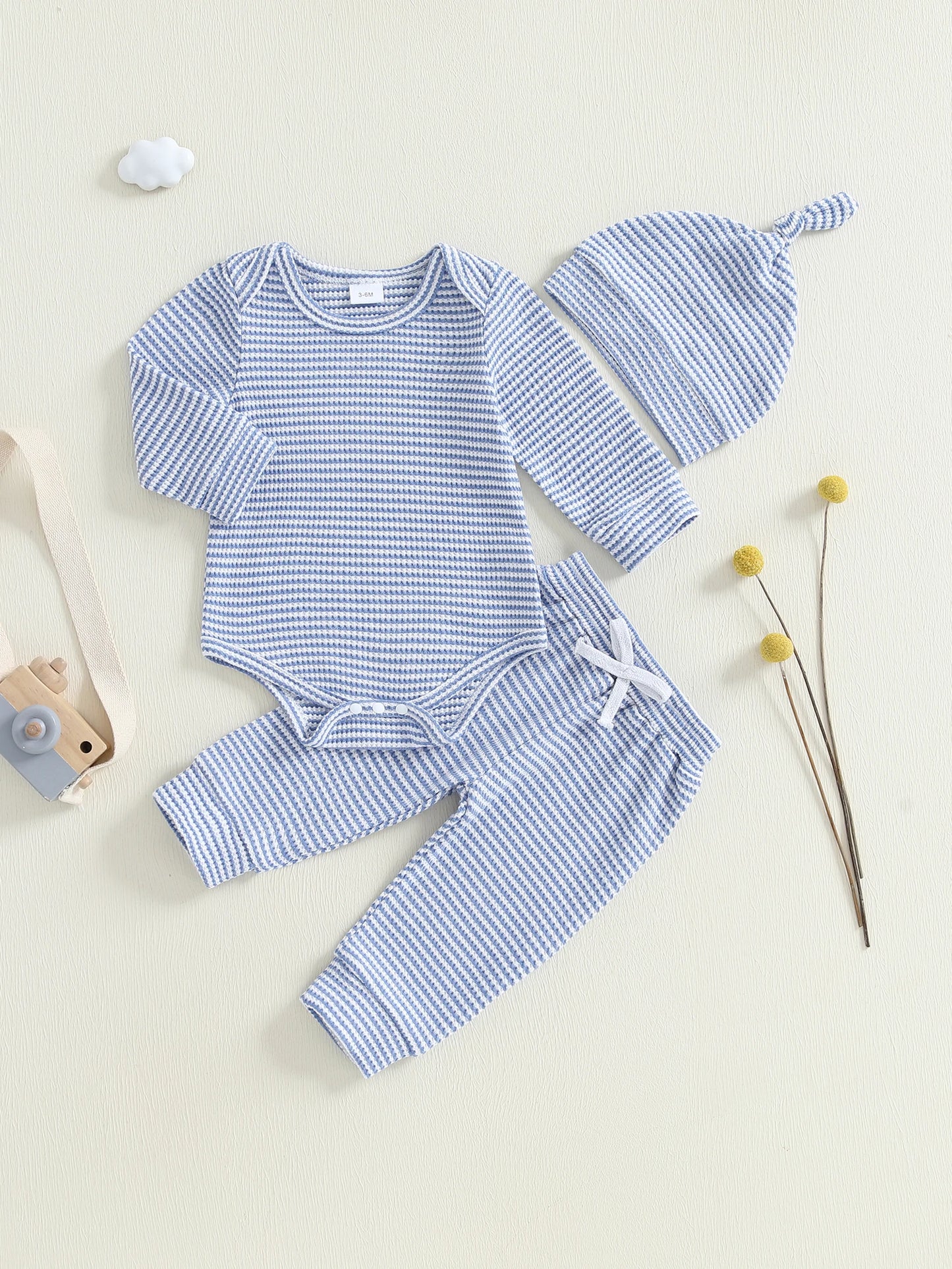 Winter Baby 3 Piece Set Hooded Jacket Fleece Leggings Beanie