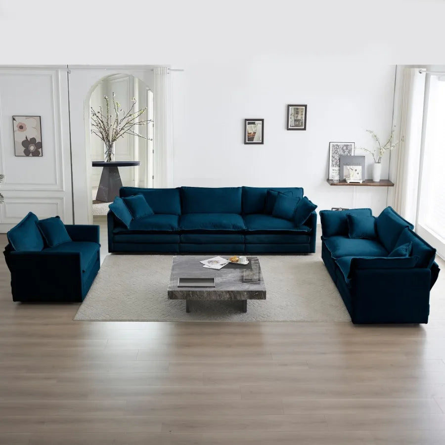 Hign-Concerned Modern Sofa Couch 3 Piece Sectional Set
