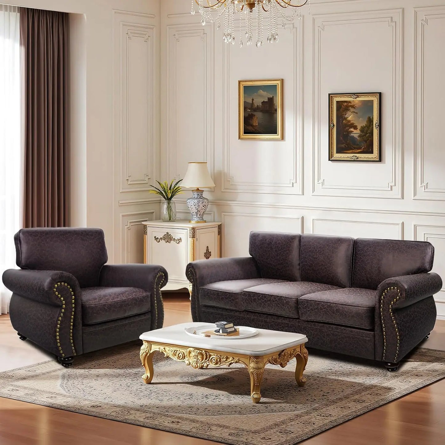 Mid-Century Vintage Sofa With Removable Cover And Cushions