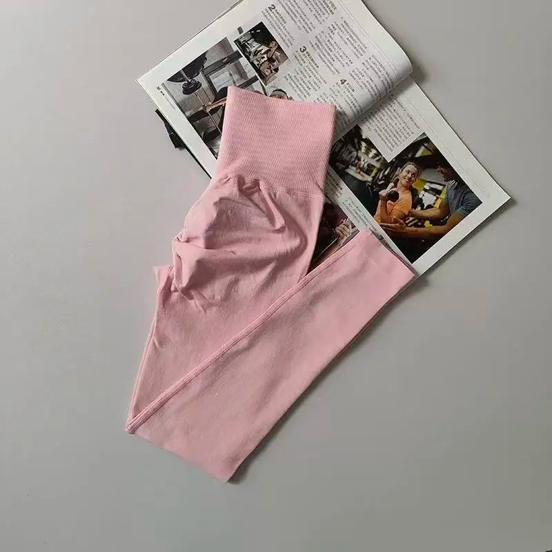 Seamless High Waist Yoga Pants for Running and Gym