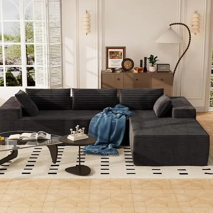 ZHUOTING L Shaped Modular Sectional Sofa Cloud Deep Seat