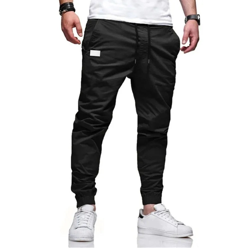 Men's Casual Jogger Pants With Cargo Pockets And Slim Fit