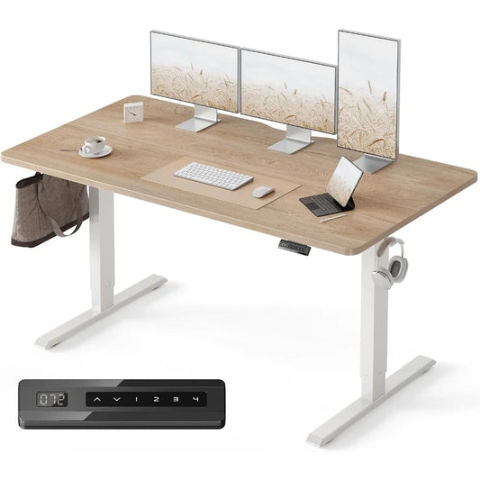 ZHUXIANG Electric Height Adjustable Standing Desk Sit Stand Table