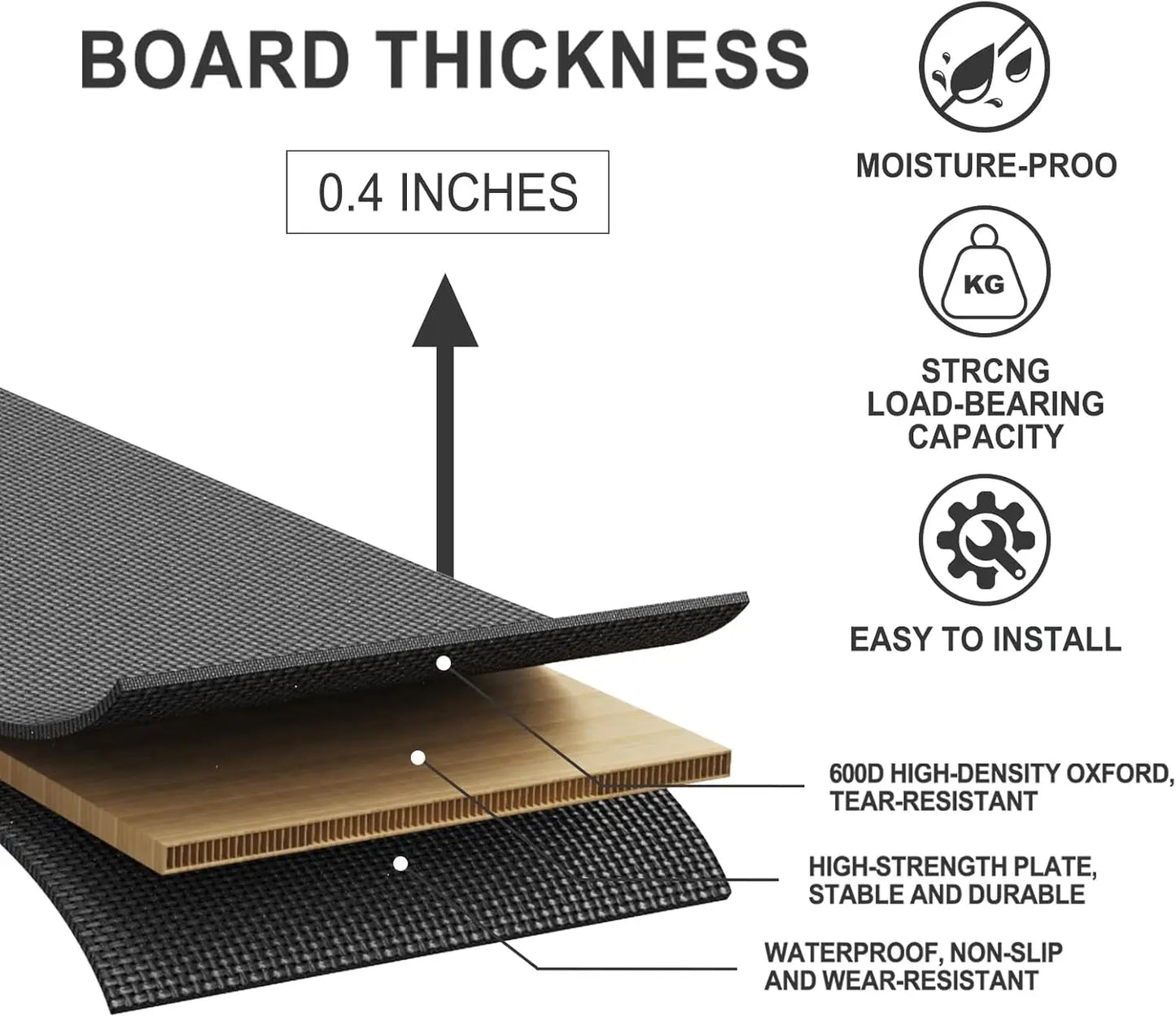 Lightweight Folding Spring Box Bunkie Board Bed Support
