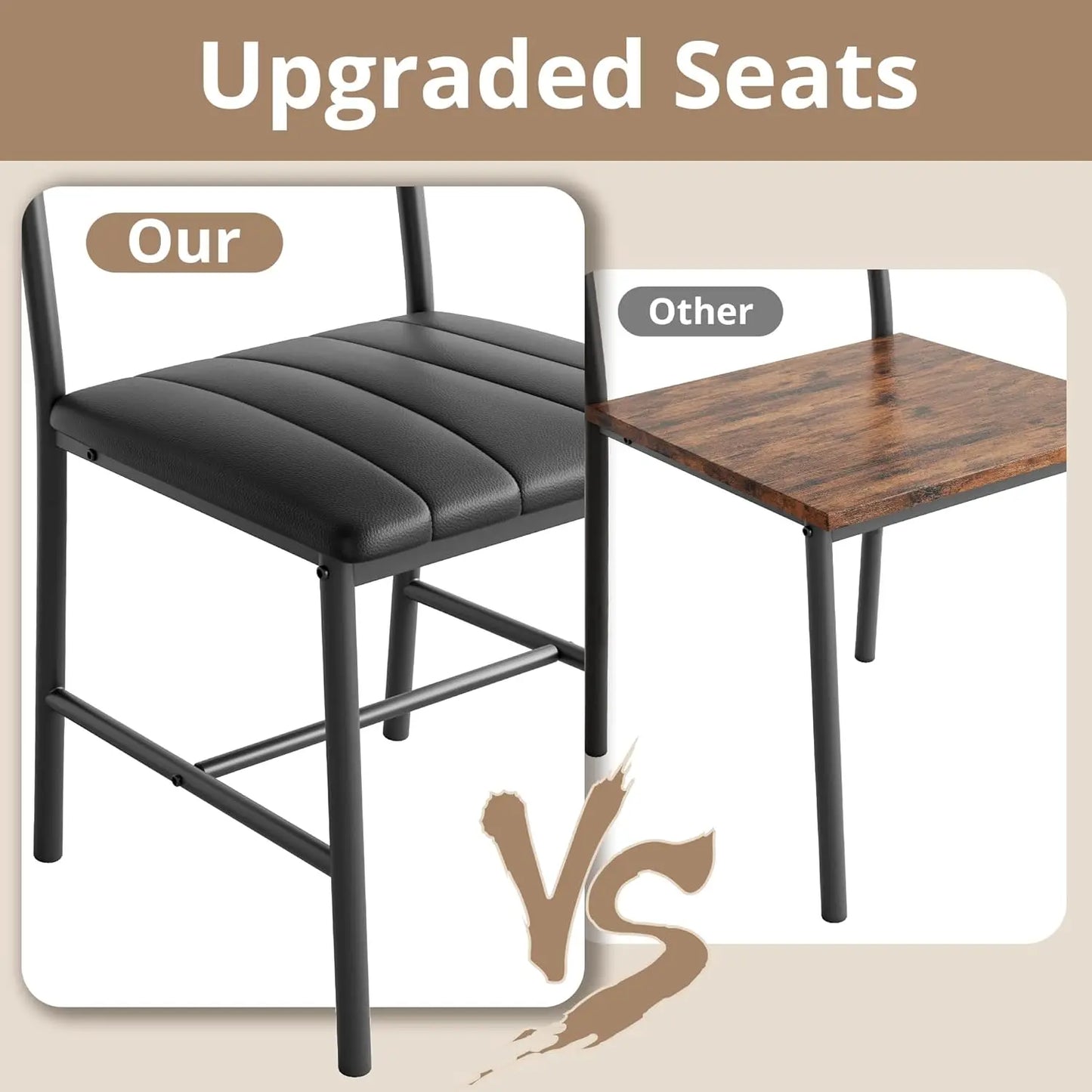 IRONCK Dining Table Set With Upholstered Bench And Chairs
