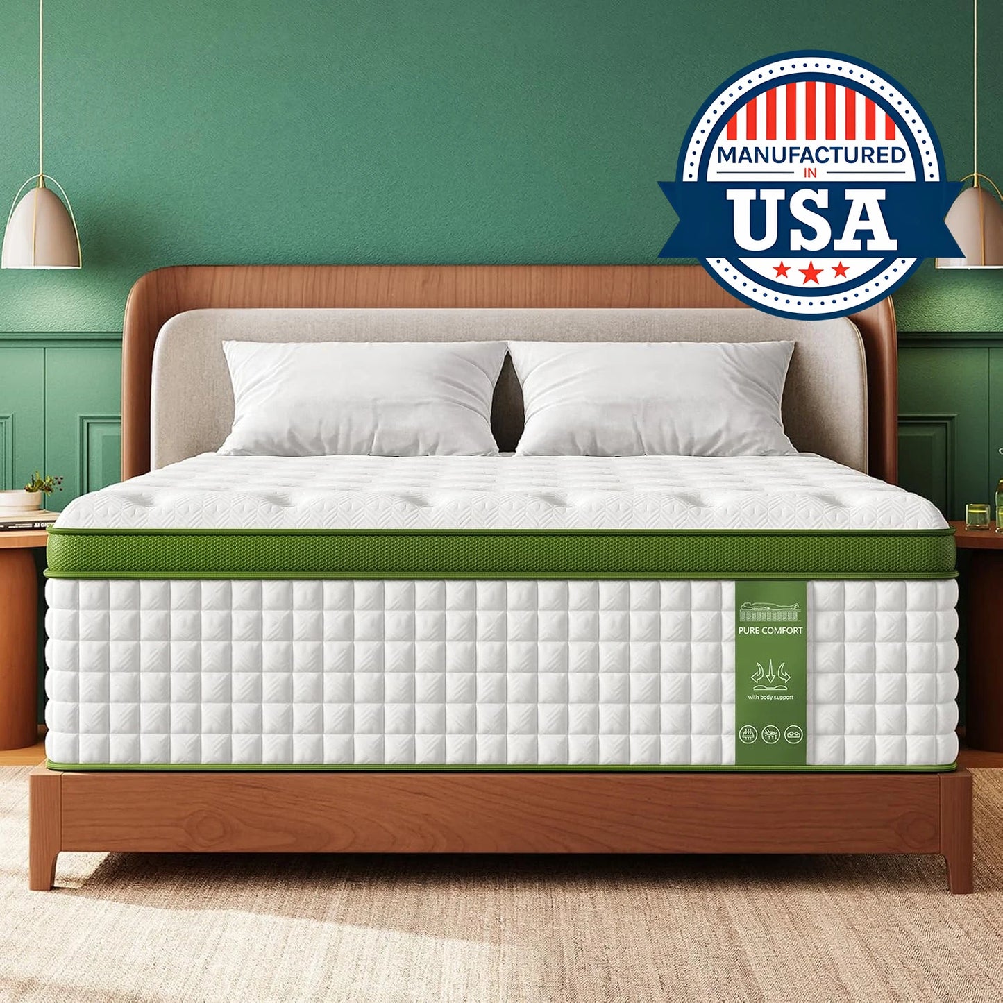 BedStory Premium Hybrid Mattress GelMemoryFoam And PocketSprings TherapeuticPressureRelief