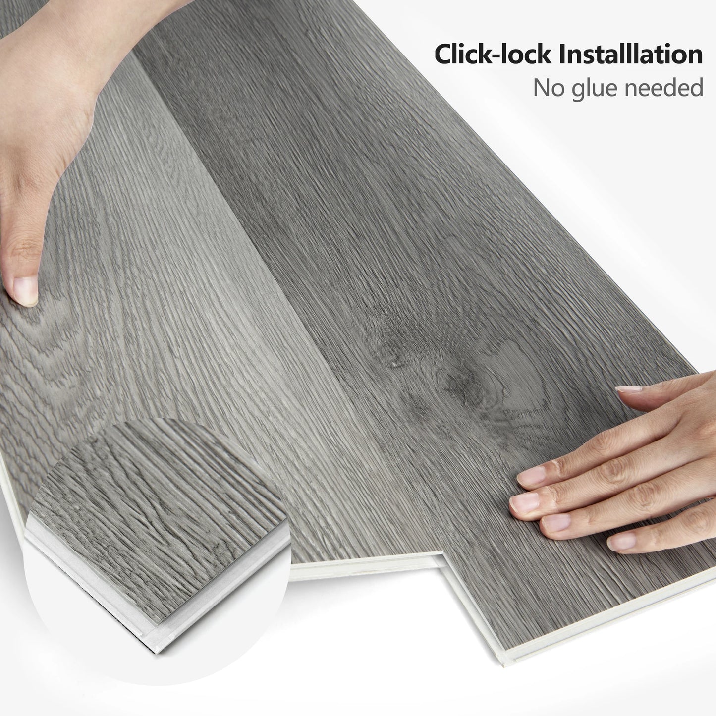 Interlocking Luxury Vinyl Plank Flooring Wood Look for Bedroom