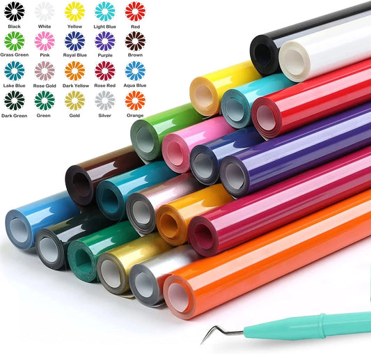 HTVRONT Heat Transfer Vinyl PU HTV Rolls For DIY T Shirts