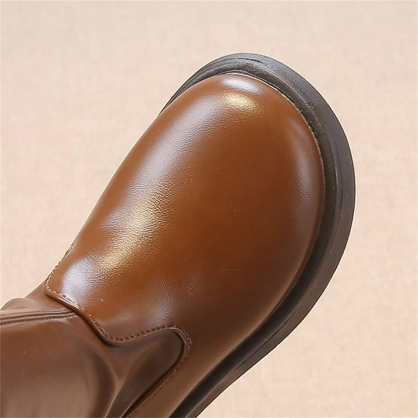 Kids Zip Up Riding Boots For Girls, Tall Shaft, Casual Footwear