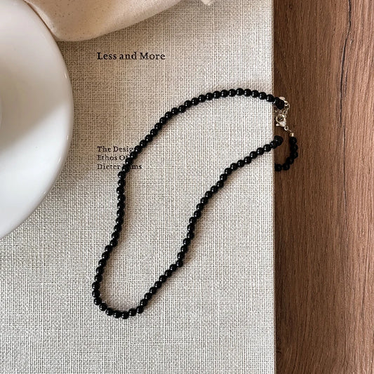 Punk Style Acrylic Beads Choker Necklace Unisex Jewelry
