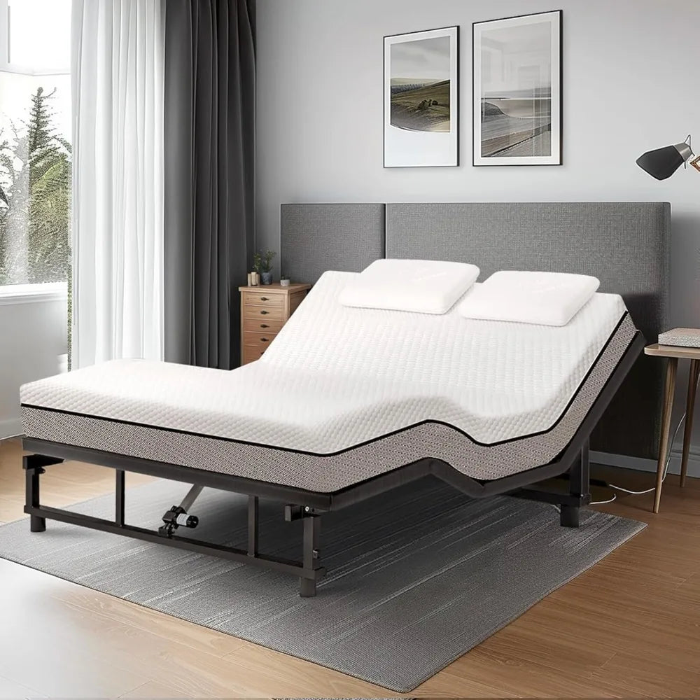 Adjustable Bed Base Frame With Wireless Remote Zero Gravity