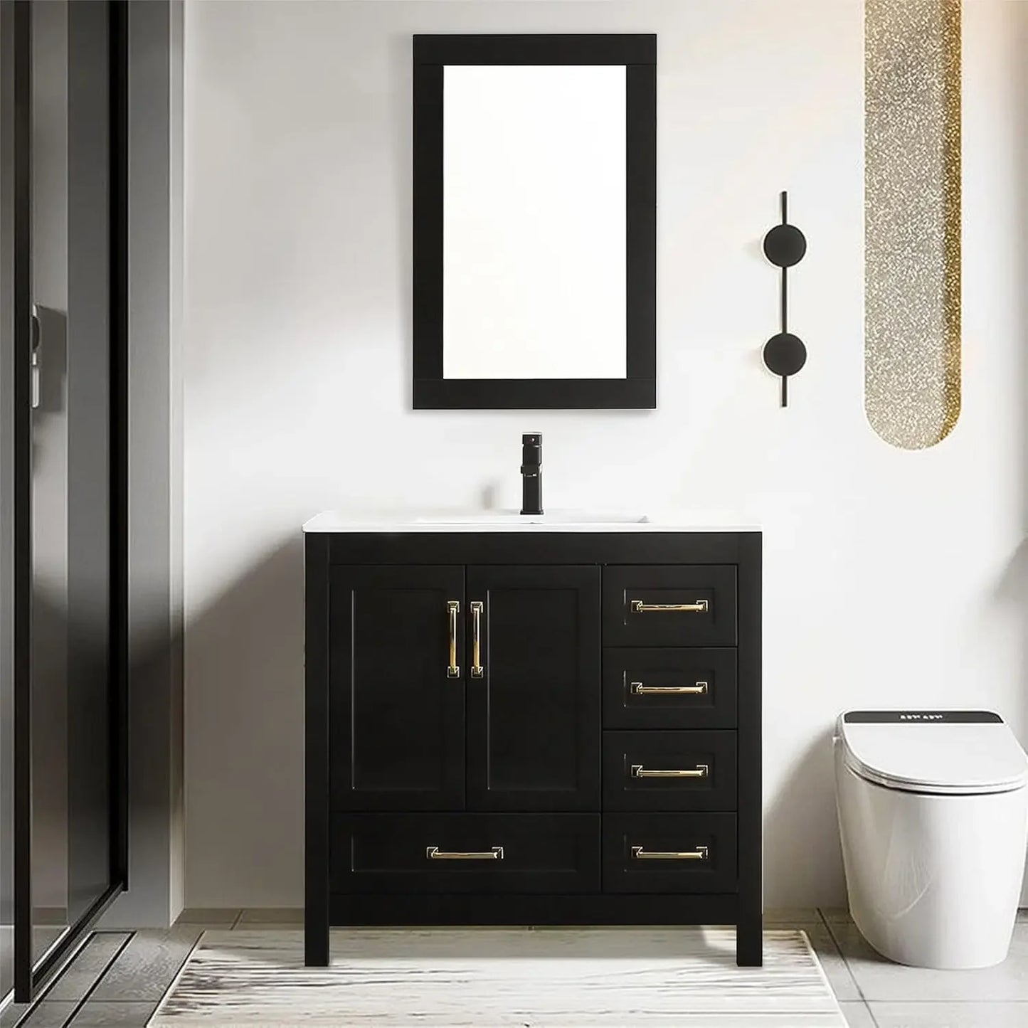 Guangbai Bathroom Vanities With Sink Combo Modern Cabinet