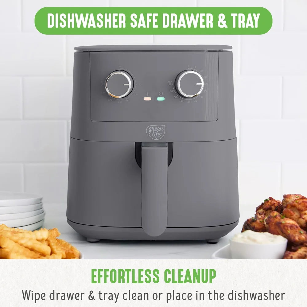 XMSJ Air Fryer Nonstick Ceramic With LED Indicator