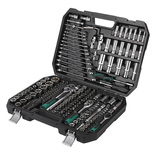 HiMISSDIY 216 Piece Mechanics Tool Set And Socket Set With Storage Case For Automotive Repair