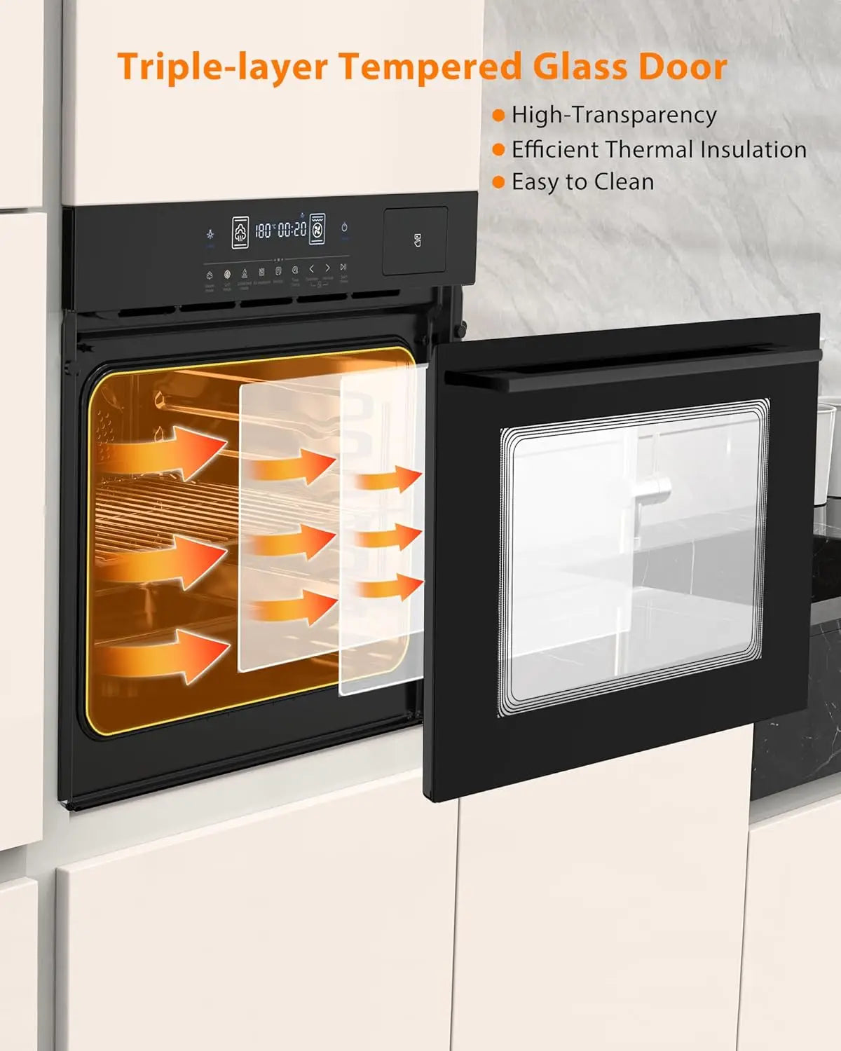 Acekool Built-In Steam Oven With Air Fry And Smart Menus