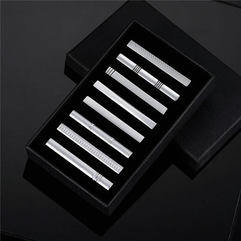 Tie Clips Set With Gift Box For Wedding Gifts Cufflinks