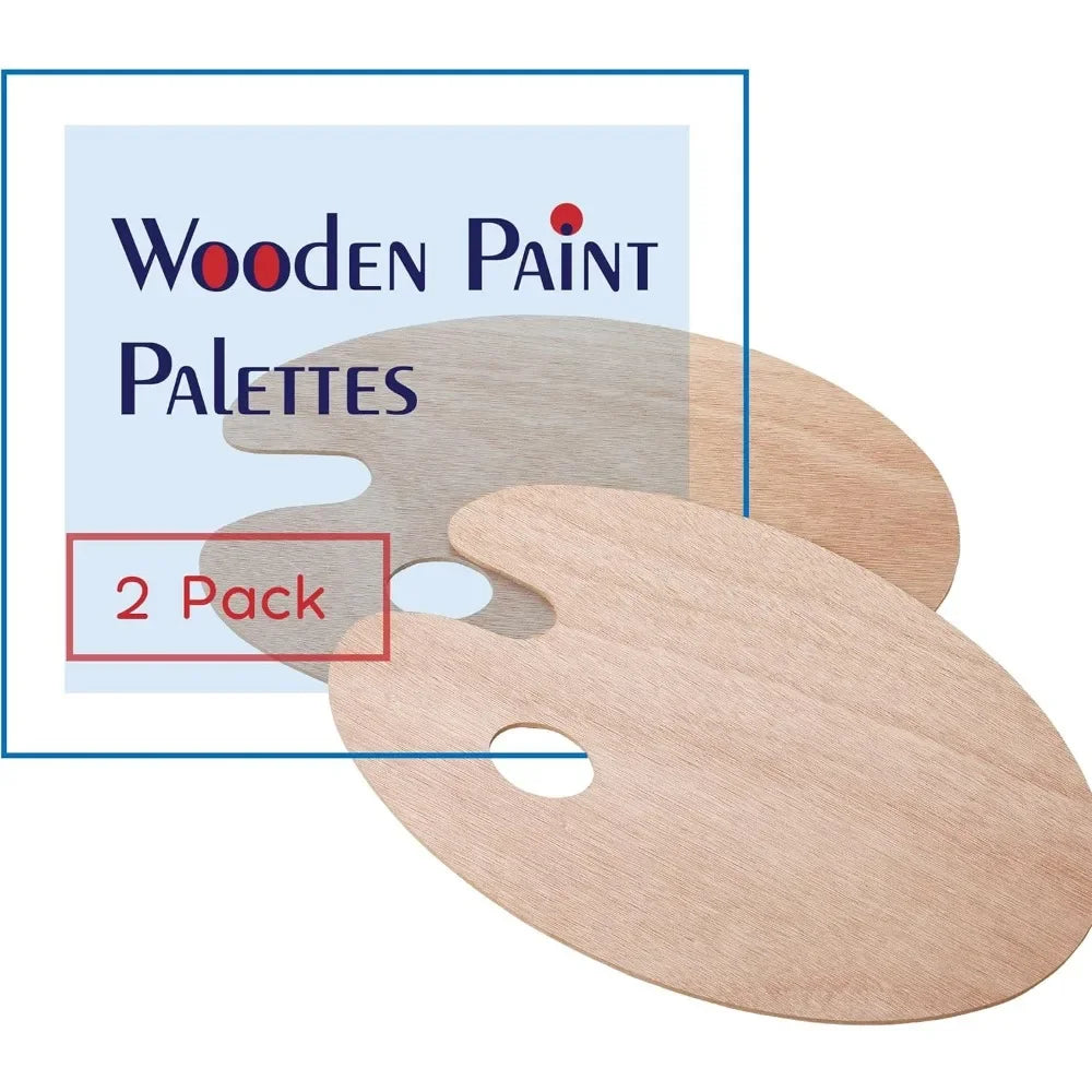 Hign Concerned Wooden Painting Palettes 2 Pack Thumb Hole