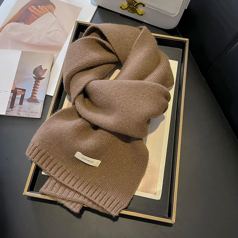 Women's Knitted Wool Scarf Winter Warm Shawl