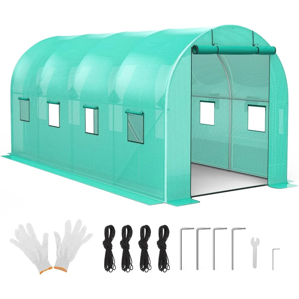 Color Garden Walk In Greenhouse with Dual Roll Up Doors