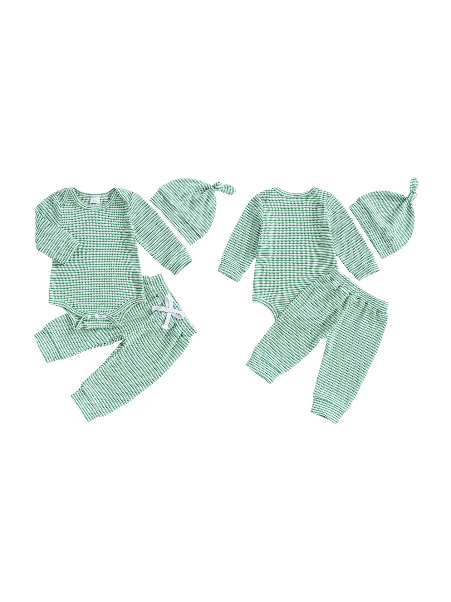 Winter Baby 3 Piece Set Hooded Jacket Fleece Leggings Beanie