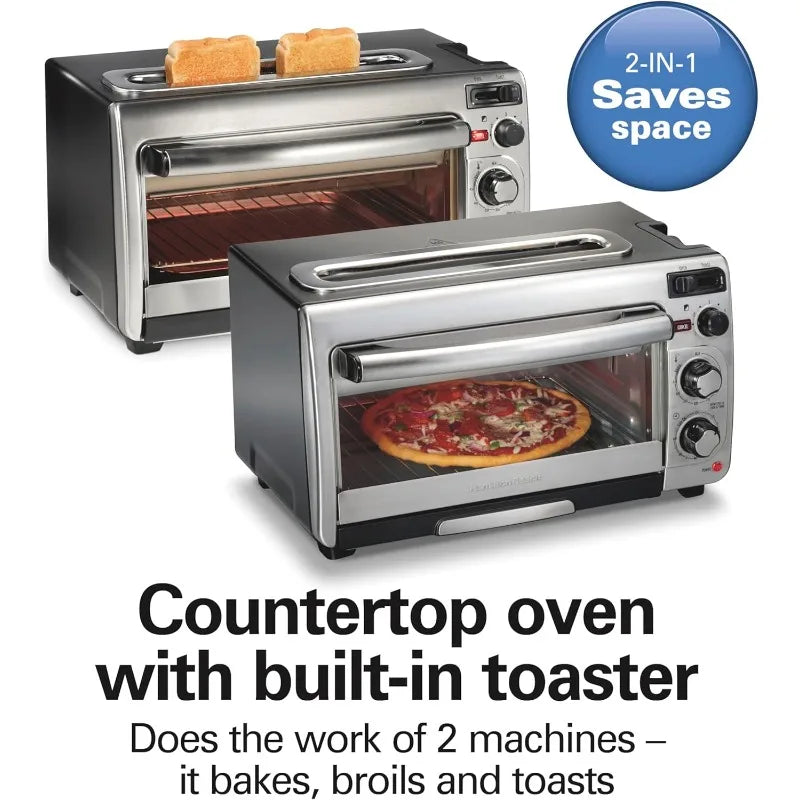 XMSJ 2 In 1 CountertopOven ToasterOven And Long Slot