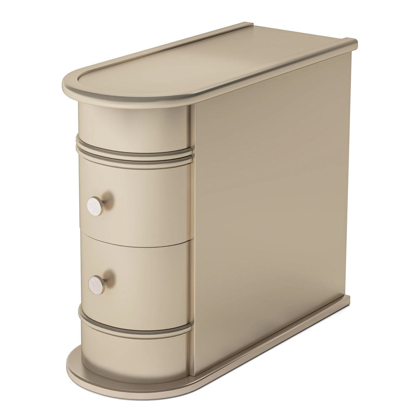 Tribesigns Modern Round Solid Wood End Table With Drawer