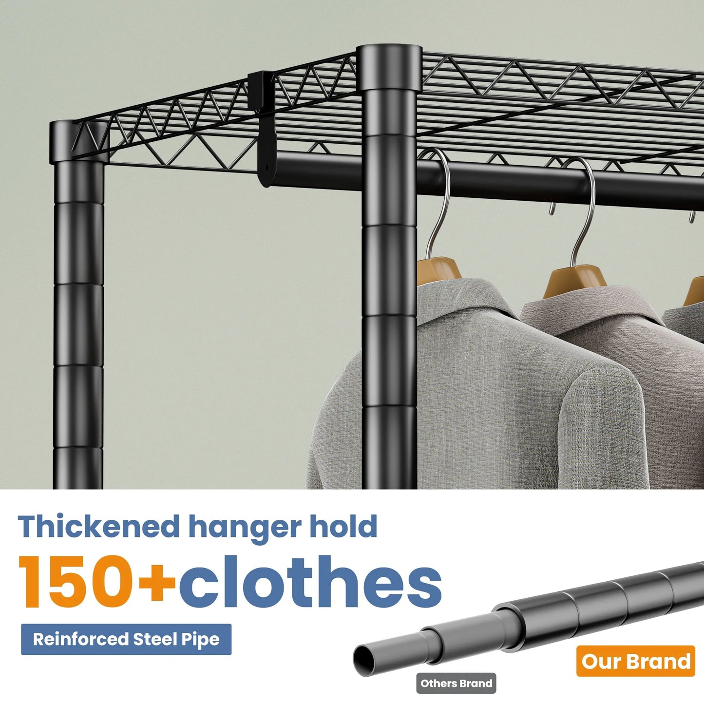 Freestanding Clothes Rack Storage Organizer Heavy Duty 960 Lb