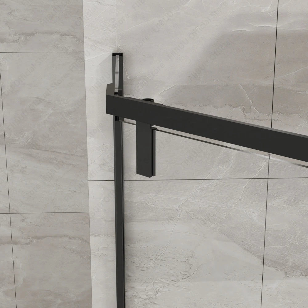 FIIBUU Neo Angle Frameless Shower Door Glass Enclosure