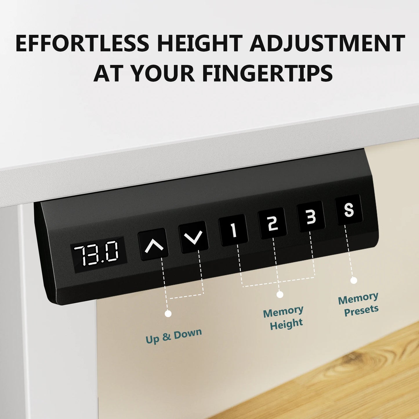 JHK Electric Height Adjustable Standing Desk Sit Stand Office Workstation