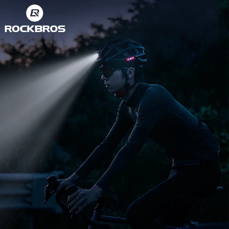 ROCKBROS Cycling Light Helmet USB Rechargeable LED