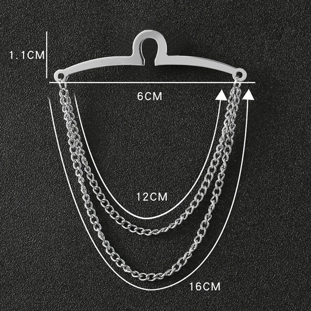 Stainless Steel U-Shaped Tie Clip And Shirt Chain Buckle