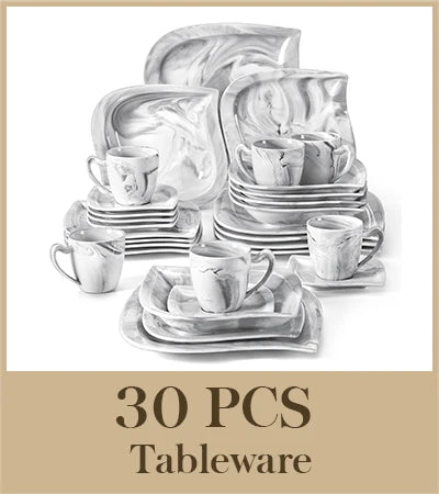MALACASA Porcelain Dinner Set Tableware Service For Home Use