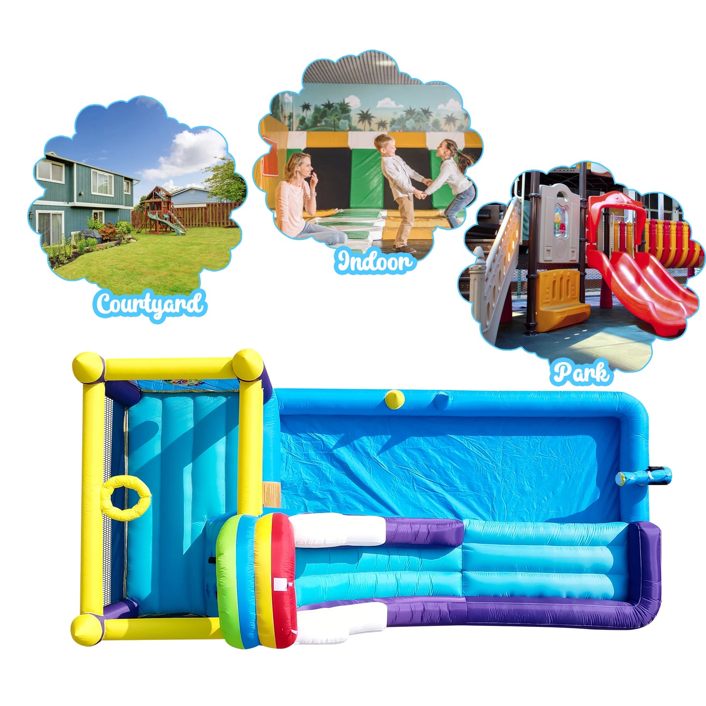 RTS Inflatable Water Slide Bounce House For Kids Party