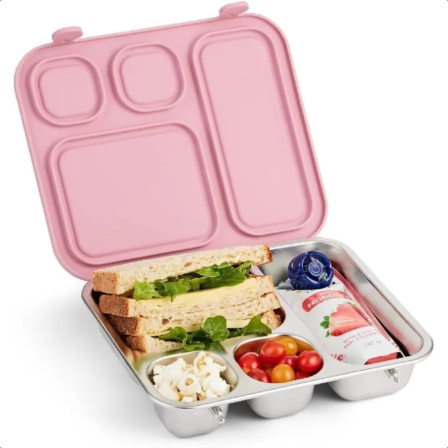 Stainl Steel Bento Box With Silicone Lid Leakproof Toddler Lunch