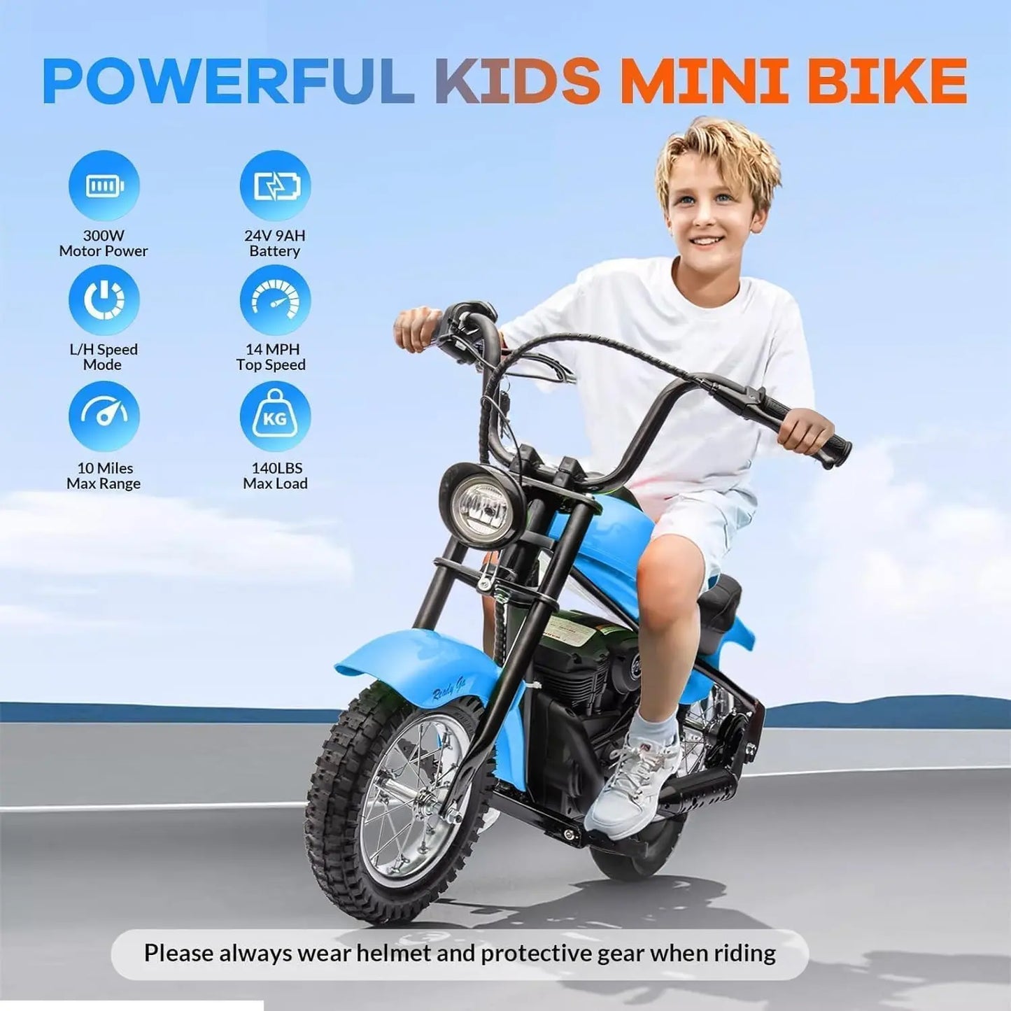 HiMISS Electric Kids Dirt Bike 24V 250W Two Speed Performance