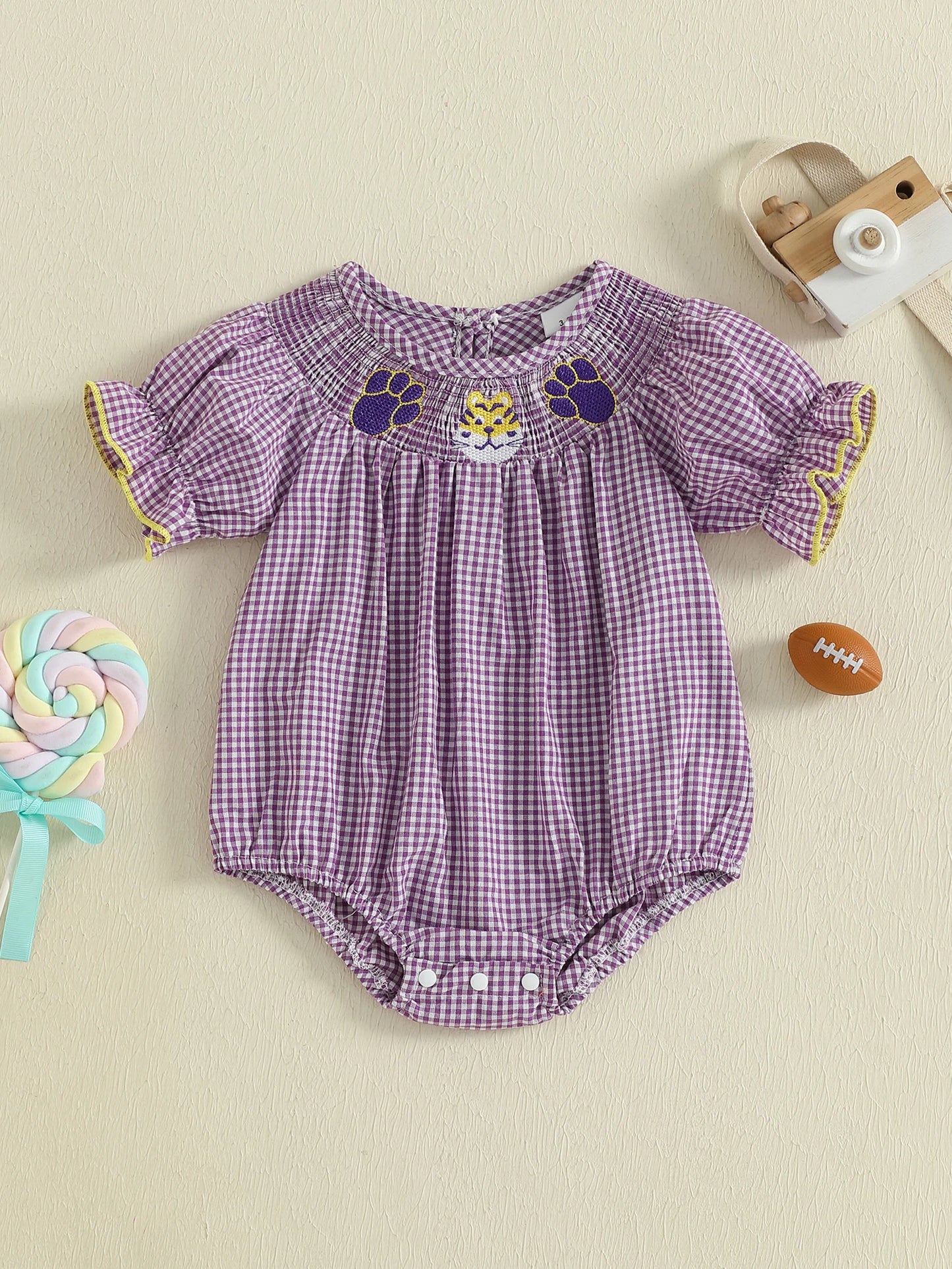 Toddler Girls Floral Print Sleeveless Jumpsuit Romper With Ruffles