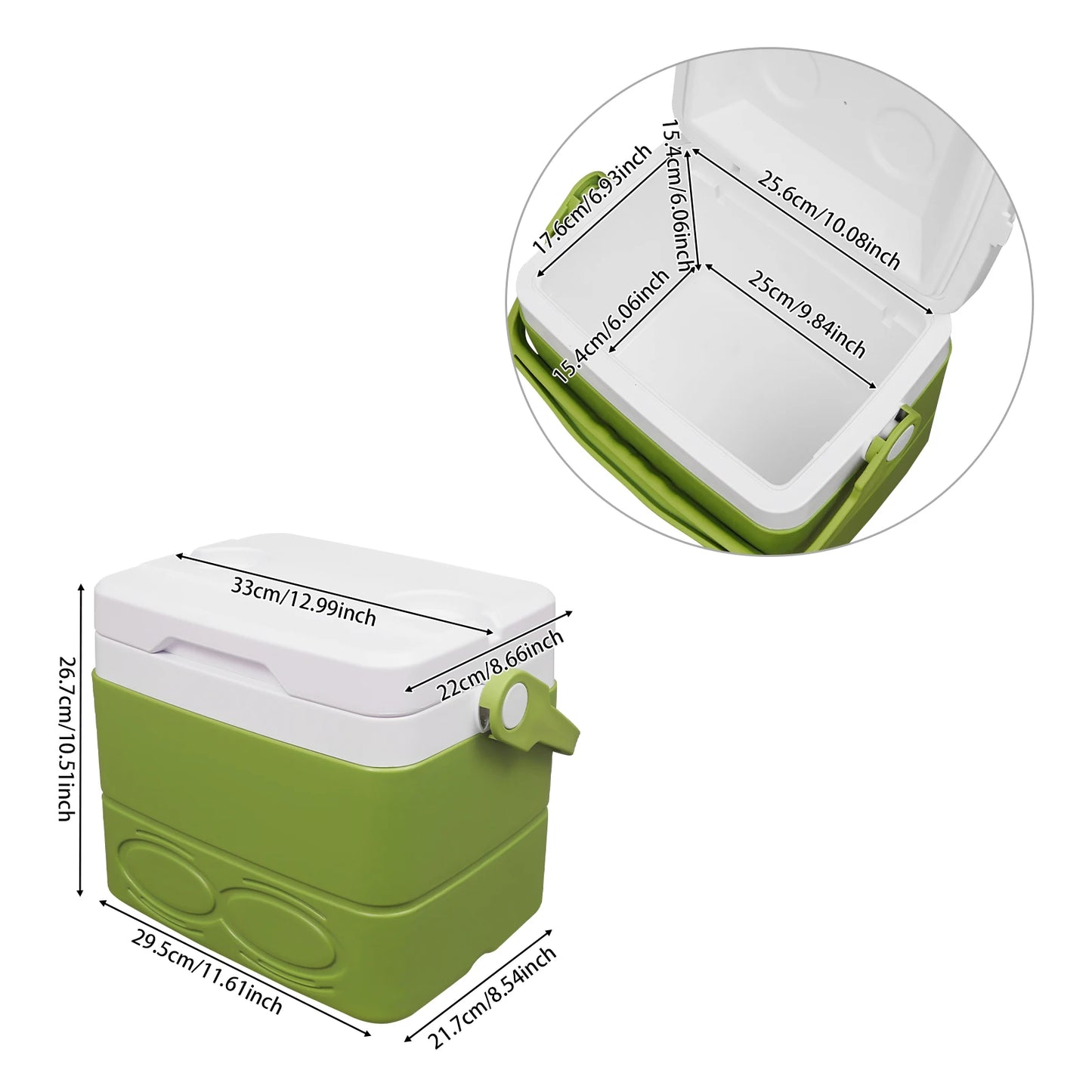 Camping Portable Insulated Cooler With Handle For Outdoor Activities