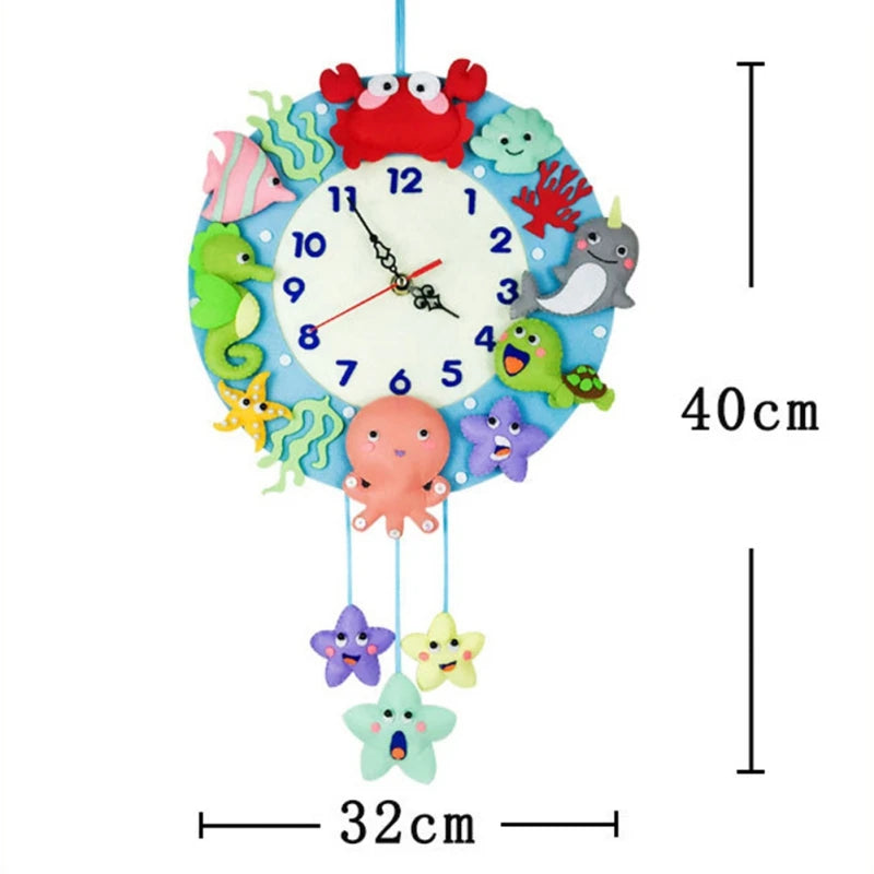 DIY Handmade Felt Marine Clock For Home Decor And Kindergarten