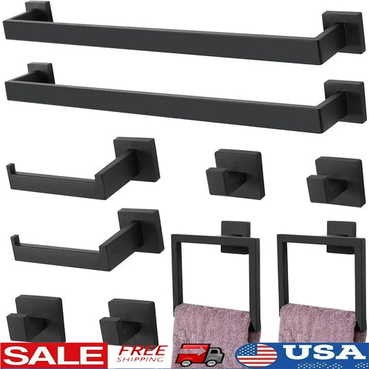 DUTRIEUX Towel Bar Set Stainless Steel Wall Mounted