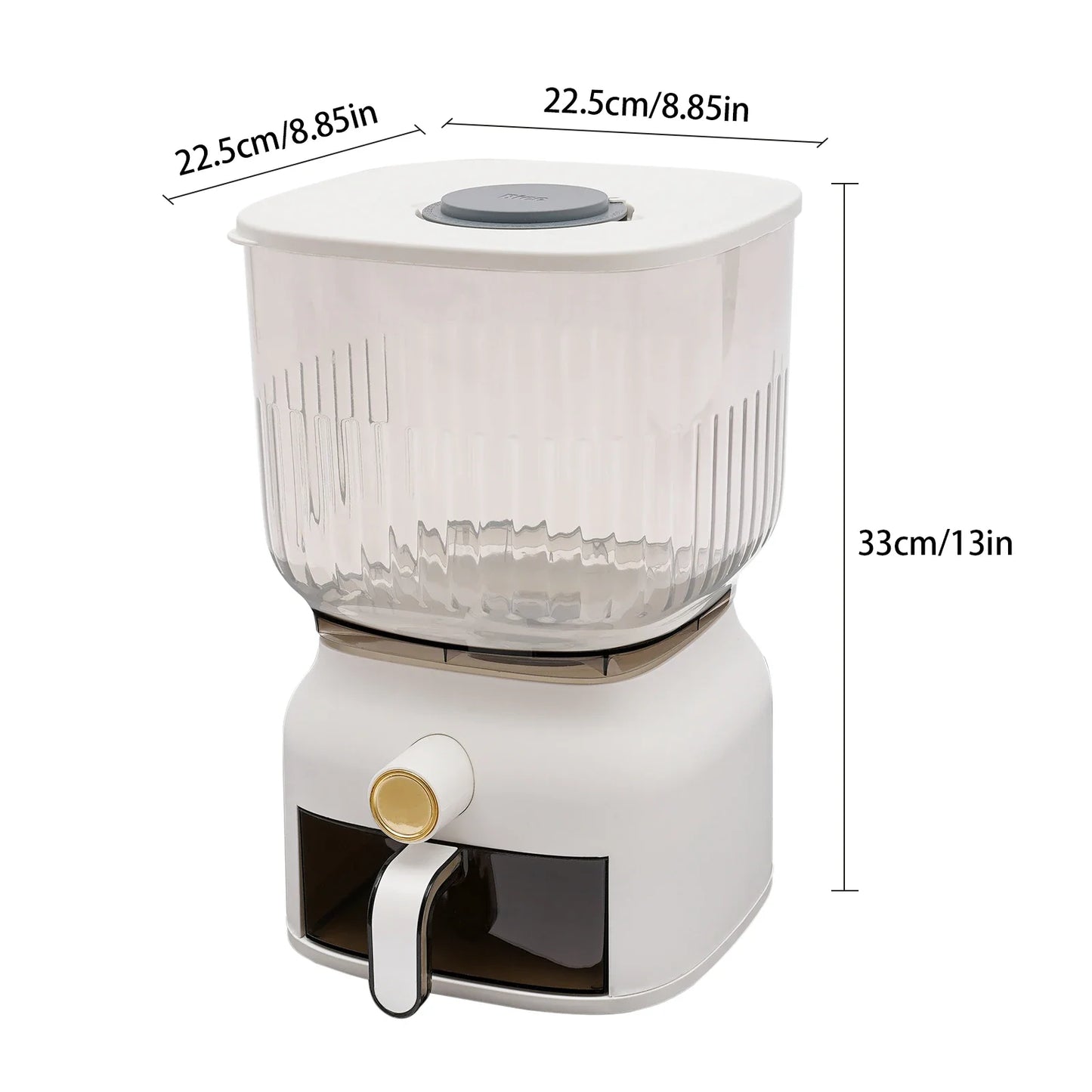 Rice Dispenser And Grain Storage Container With Rice Cup